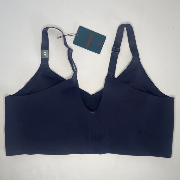 Tommy John Comfort‎ Smoothing Triangle Bralette Navy XL (D-DD) Wire Free T-Shirt - Picture 6 of 10